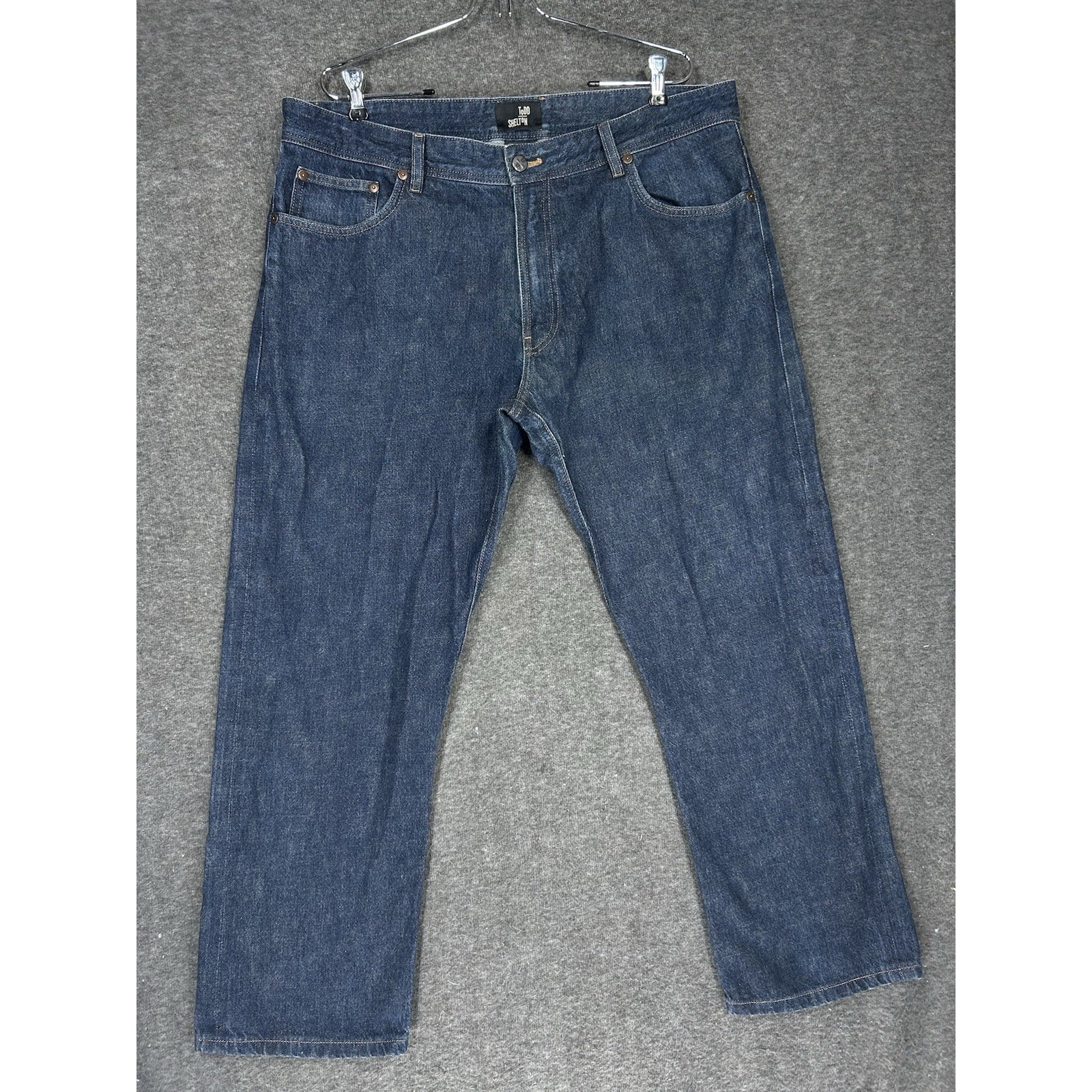 Todd Shelton Jeans Mens 39x29 Selvedge Denim Blue Wash Relaxed Made In Usa